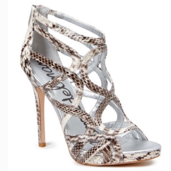Sam Edelman Shoes - Sam Edelman Eden Heels Size 7M snakeskin shoes Leather
